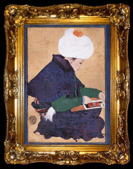 framed  Muslim artist Turkish Painter, ta009-2